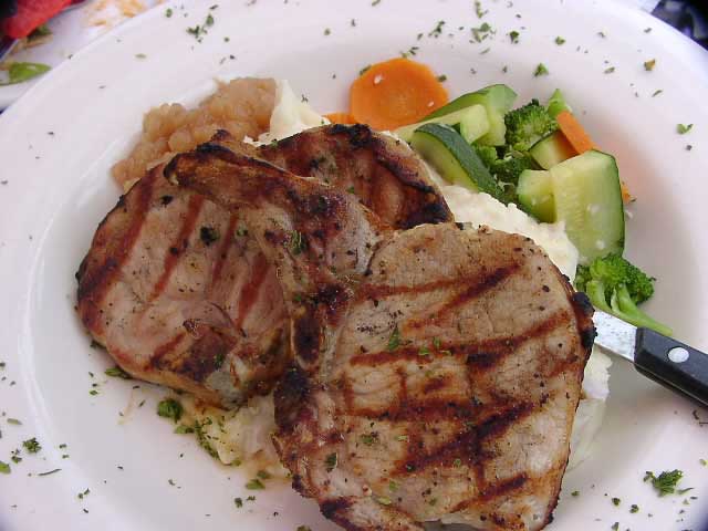 pork over apple chutney