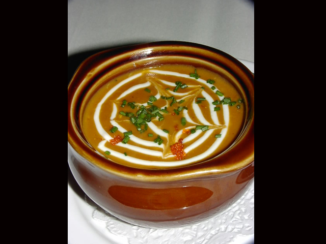 TWO FORKS UP lobster bisque